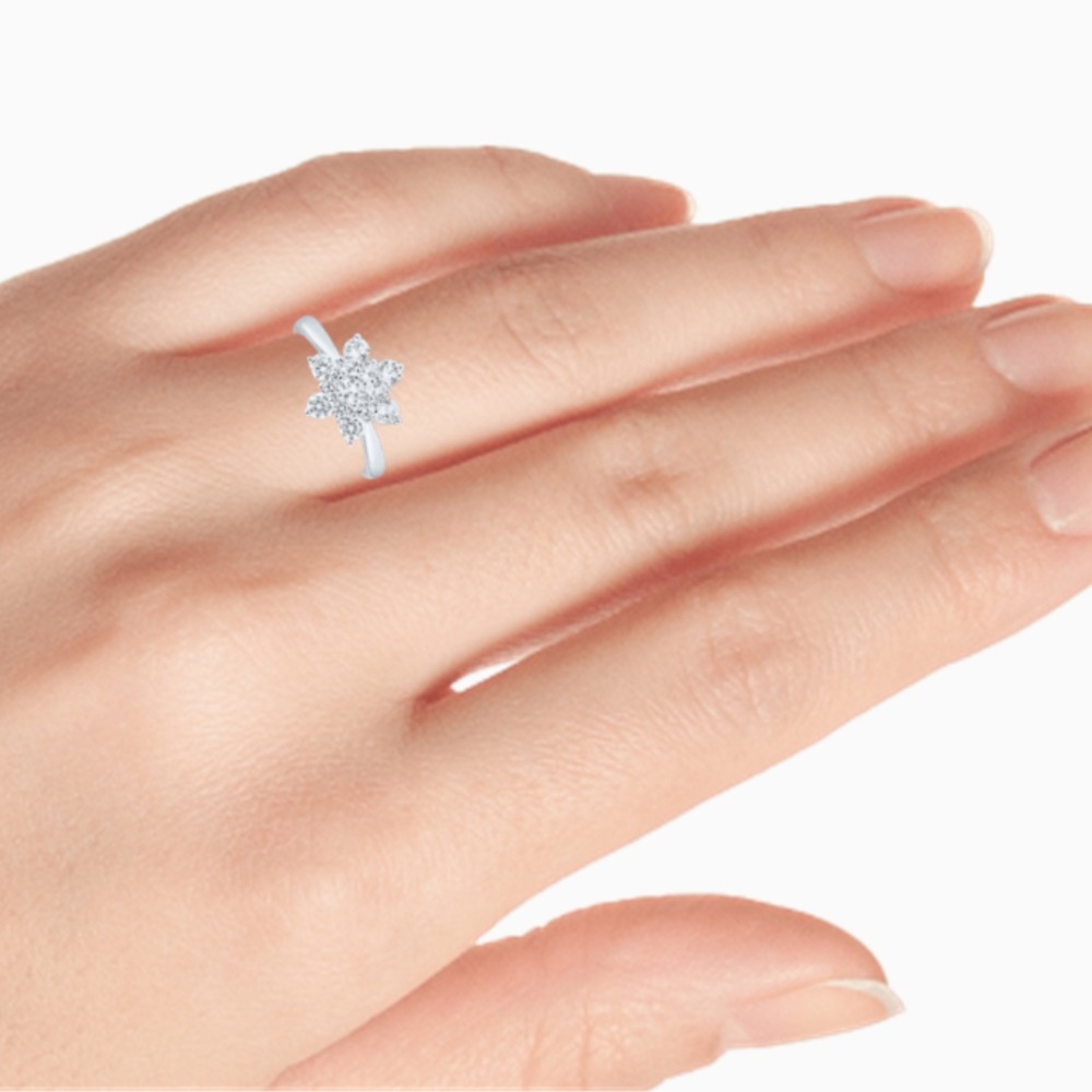 14KW 1 ct. tw. Lab Grown Diamond Star Ring